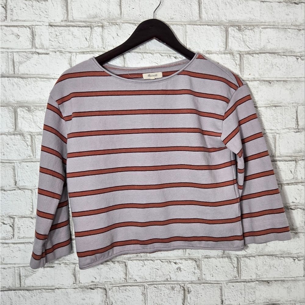 Madewell stripe long sleeve/ lightweight sweatshirt‎